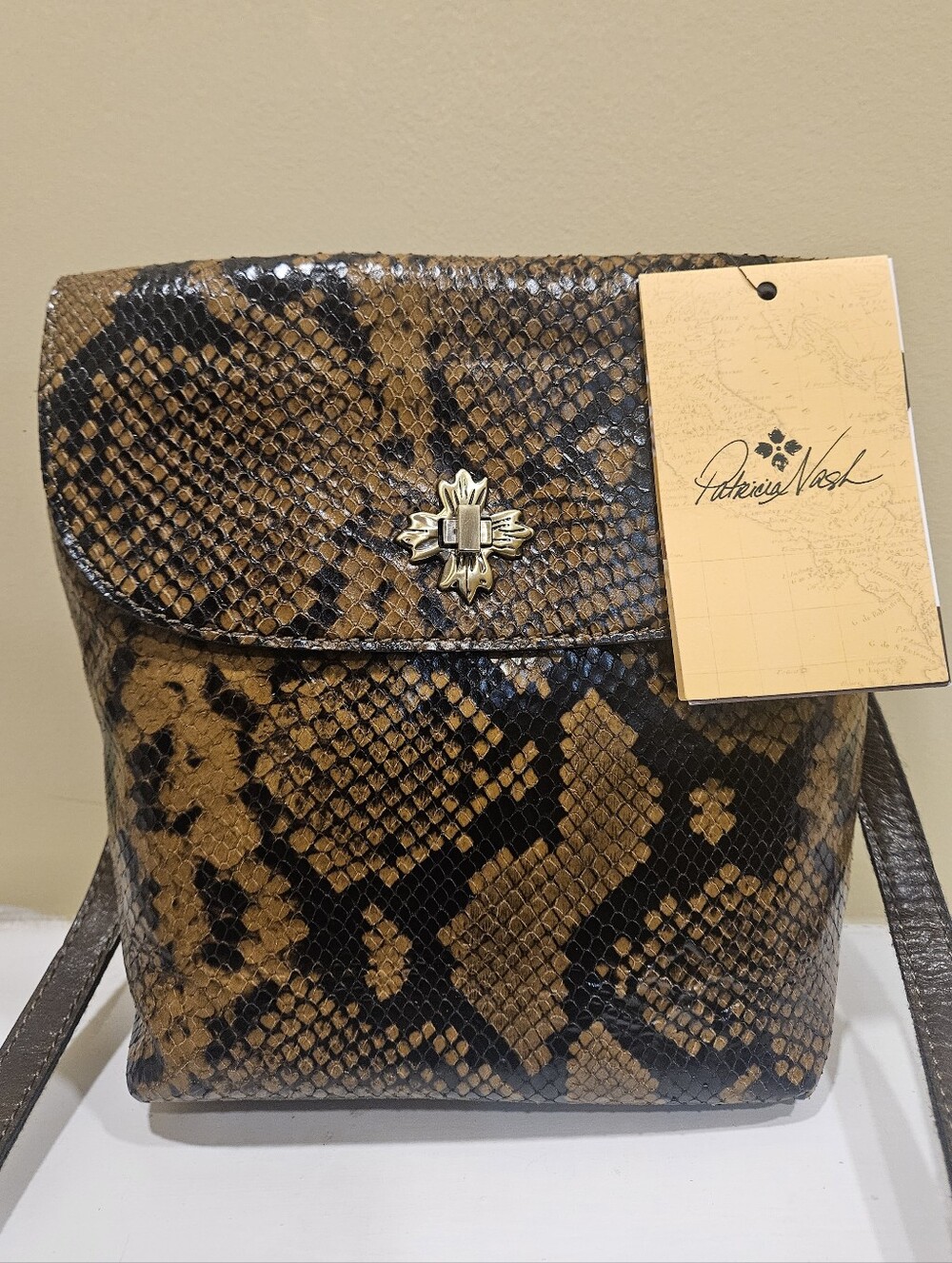 Patricia Nash *RARE Python Print Careri Bag - NWT - Picture 4 of 10